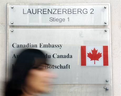 Kanadská ambasáda ve Vídni, která vydává echm víza